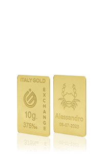 Lingotto Oro segno zodiacale Cancro 9 Kt da 10 gr. - Idea Regalo Segni Zodiacali - IGE Gold